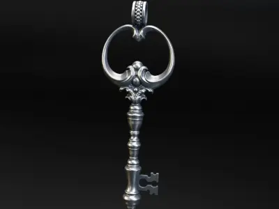 Key Gothic Decorative Jewelry - 3D Model to print 001 3D print model
