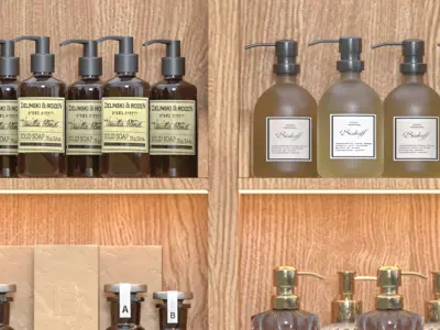 Cosmetic rack for bathroom or beauty salon 3D model