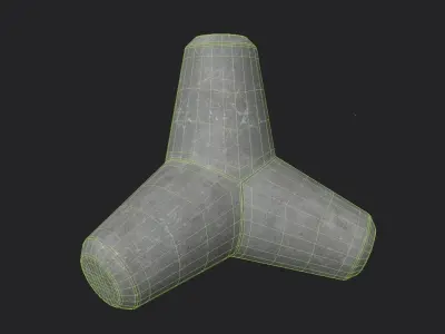 Tetrapod M01 Low-poly 3D model