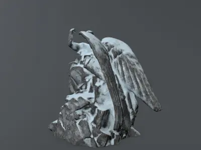 Man statue 1  Low-poly 3D model