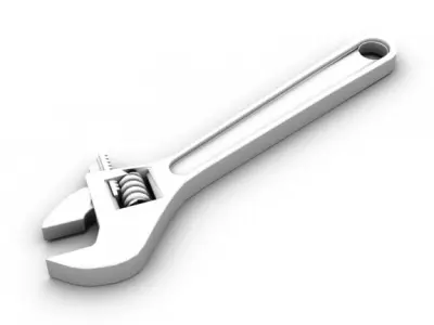 Adjustable wrench 3D model