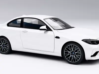 BMW M2 Competition 2019 Low-poly 3D model