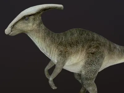 Hadrosaur dinosaur Low-poly 3D model