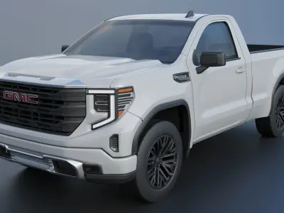 GMC Sierra 1500  Regular Cab 2024 3D print model