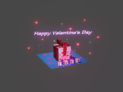 Gift Box Low-poly 3D model