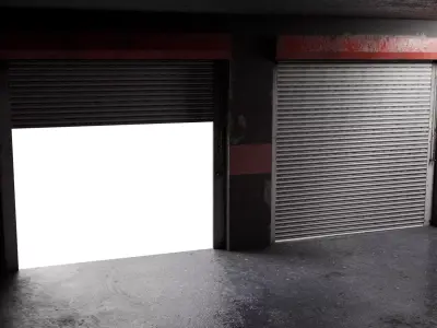 Game Ready Animated Roller Door - 3D Model - MDD - UE Compatible Low-poly 3D model