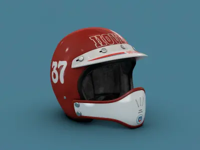 BMX VINTAGE MOTOCROSS RACE HELMET  3D model