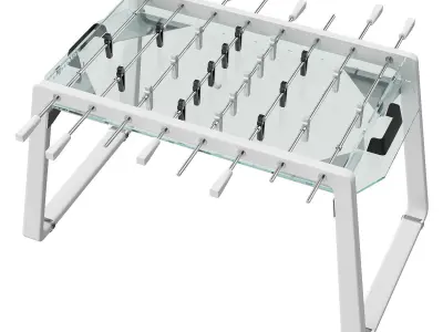 Derby canvas glass foosball table 3D model