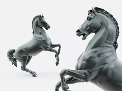 A rearing horse 3D model