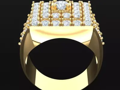 Luxury Men Rings Designs 5MR011 3D print model