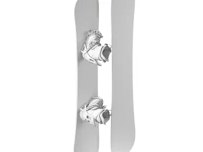 Snowboard with Boots 3D model