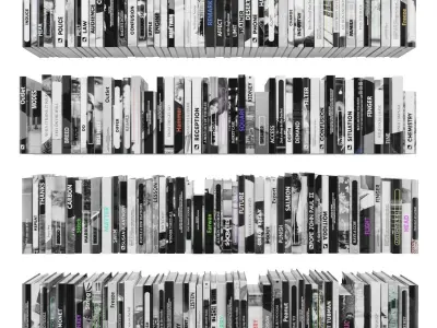 Books 150 pieces 2-7-3 Low-poly 3D model