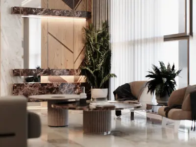 Entrance Living - Apartment 007 -3dmax Vray Vantage 3D model