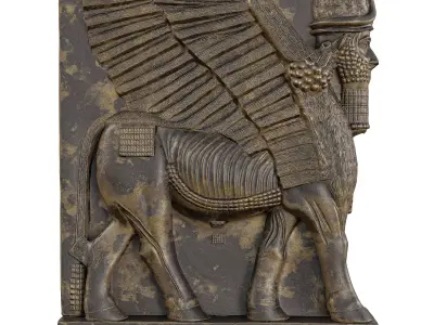 Assyrian Lamassu Guardian Deity of Mesopotamia 3D model