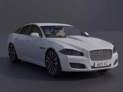 Generic Luxury Sedan 4 Low-poly 3D model