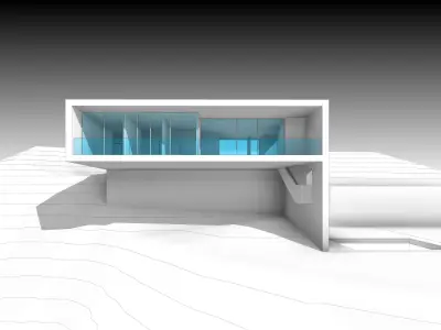 House on the cliff Fran Silvestre 3D model