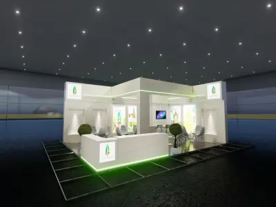 8x6 Exhibition Stand 3D model