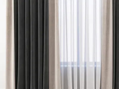 Set 81 Curtains 3D model
