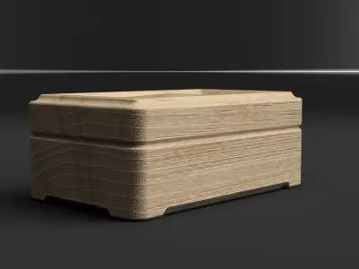 Jewelry Box with Diamond-Shaped Relief Lid STL OBJ DXF SVG 3D print model