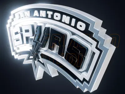 San Antonio Spurs logo - Cinematic - 3D print 3D model