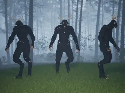 Goat Man Rigged - 4K PBR UE4 UE5 Asset Free low-poly 3D model