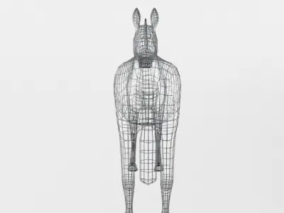 Donkey Low-poly 3D model