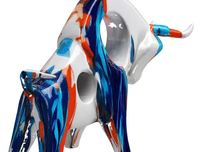 Bull Statue Low-poly 3D model purchase