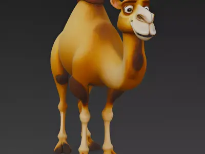 Pixar-Style 3D Camel Model 3D model