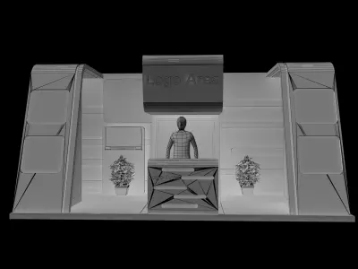 Booth Exhibition Stand a379b  3D model