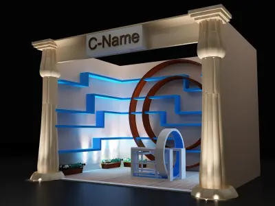 Booth Exhibition Stand a287 3D model