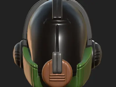 Helmet plastic mask protection pollution ball shaped Low-poly  Low-poly 3D model order