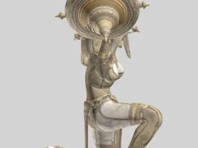 status legend of zelda person statue Low-poly 3D model