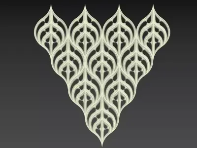 Seamless Gothic pattern 4 3D print model