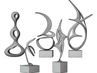 Abstract Sculptures 3D model buy
