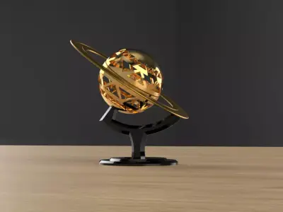 Saturn Lamp Statue 3D print model