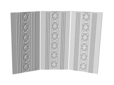 3d panel 002 decorative engraved and door  Free low-poly 3D model