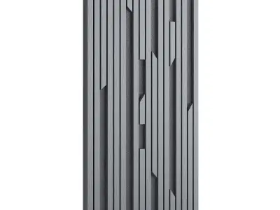 Black Wood Wall Panel 3D model