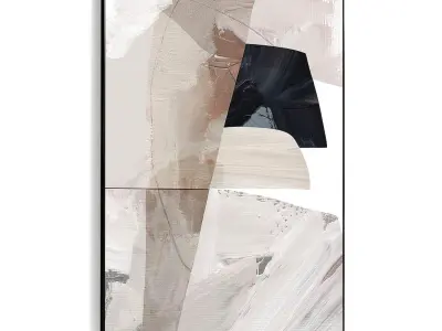 Plaster Two Photo Frame 526 Low-poly 3D model