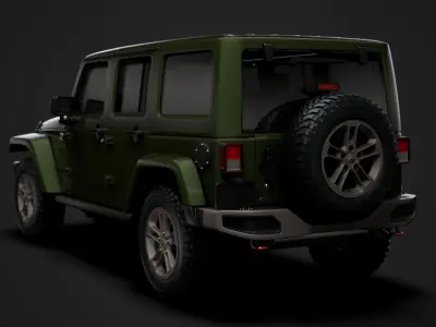 Jeep Wrangler Unlimited 75th Anniversary JK 2018 3D model