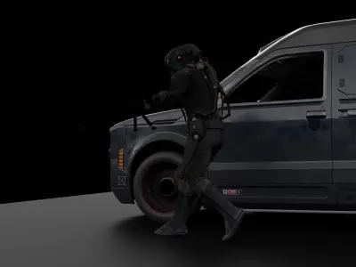 Mission soilder Low-poly 3D model