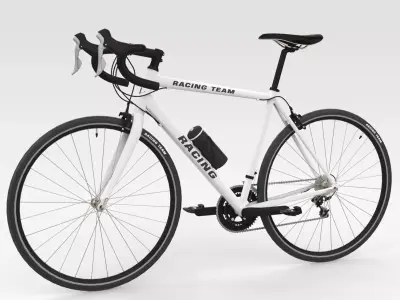 Racing Bicycle - Grey 3D model