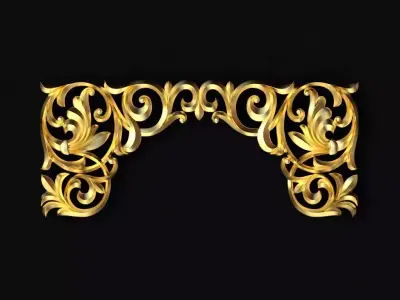 Central decor ornament for furniture 3D model 240