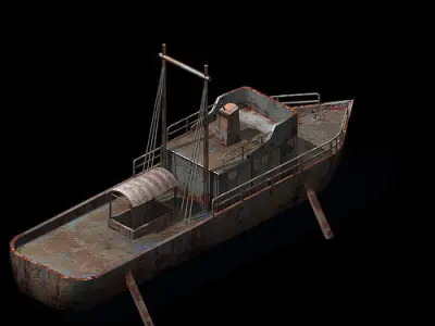 Different dimension - ship ruins 01 3D model