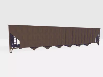 Woodchip Hopper Railroad Car N Scale 3D Print 3D print model