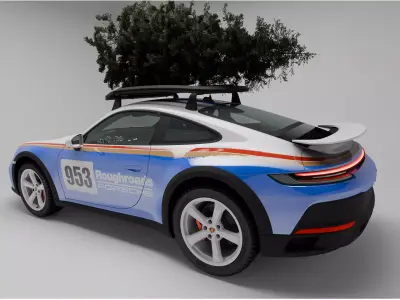 Porsche 911 Dakar 2023 Low-poly 3D model