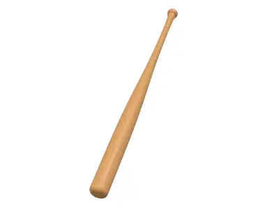 Wooden Baseball Bat Low-poly 3D model purchase