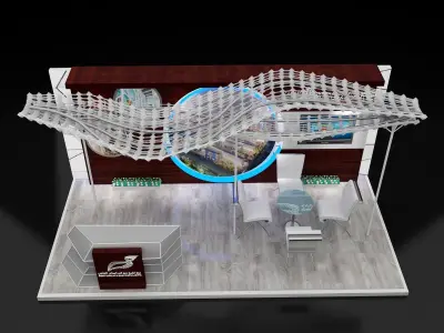 Booth Exhibition Stand a257 3D model