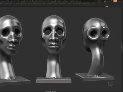 human head modern sculpture 3d print model 80 3D print model