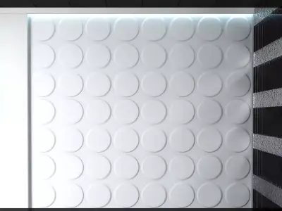 3D Wall Panel - LOW POLY - Ellipses Low-poly 3D model
