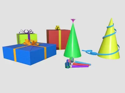 Happy Birthday pack 3D model